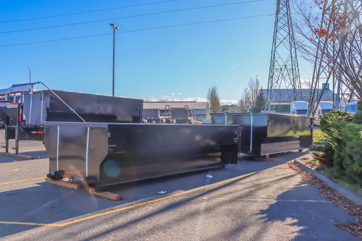 Roll-off dumpster ready for waste disposal at job site for Estate Cleanout Dumpster Rental in Colton